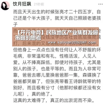 【开元电竞】民族地区产业集群发展策略的思考(图1) 开元电竞