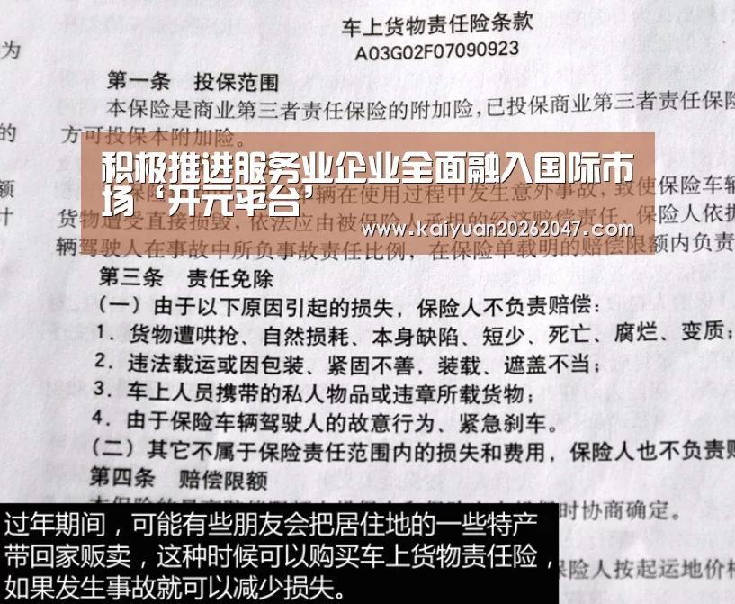 积极推进服务业企业全面融入国际市场‘开元平台’(图1) 开元APP